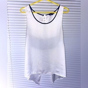 Express White Open Back Tank Top